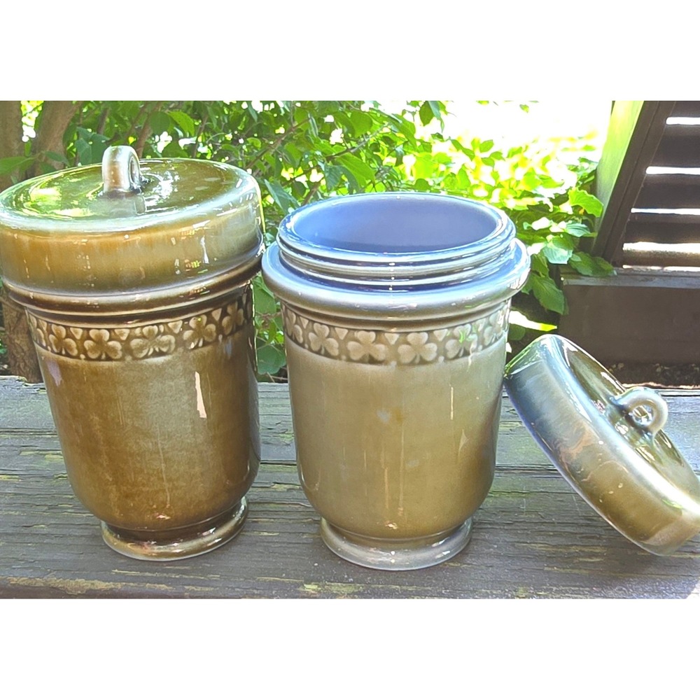 Vintage A.L. Cooper Wade Irish Porcelain Egg Coddlers- 50's or 60's